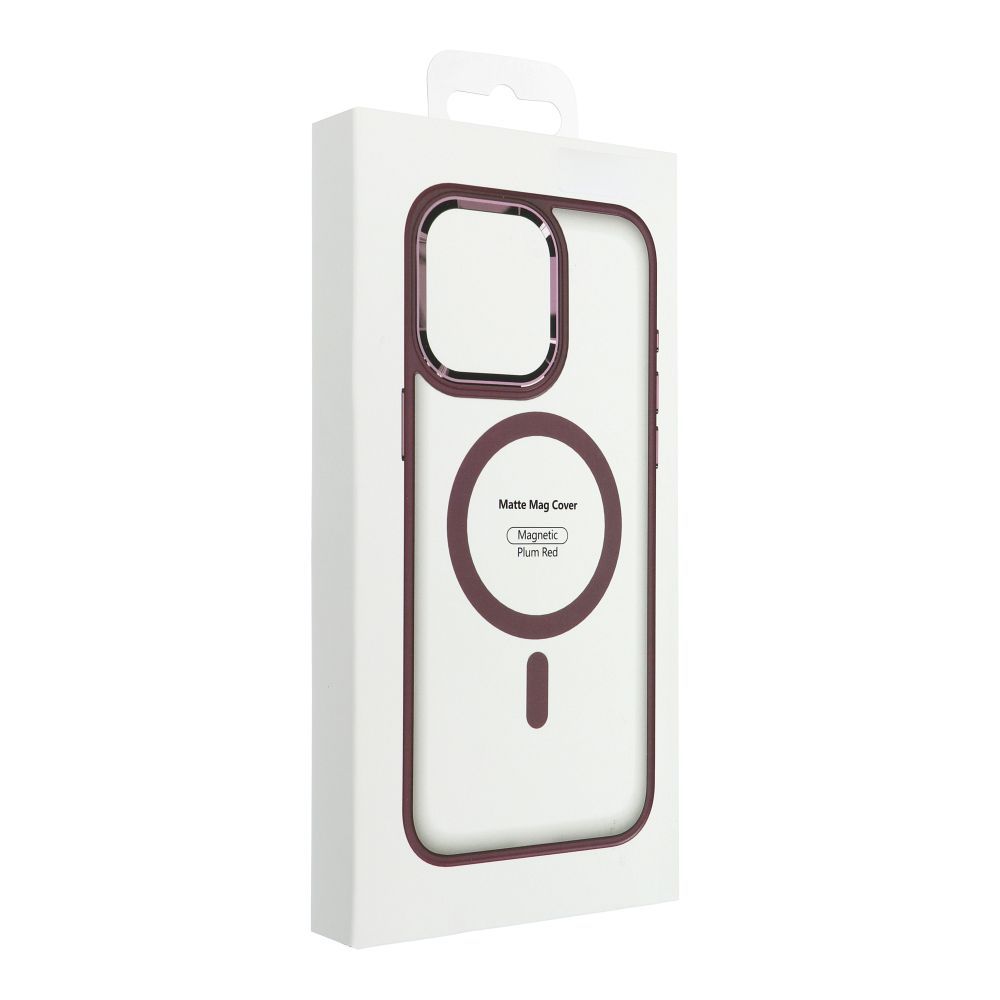 MATTE MAG COVER case compatible with MagSafe for IPHONE 16 Plus plum red - Image 5