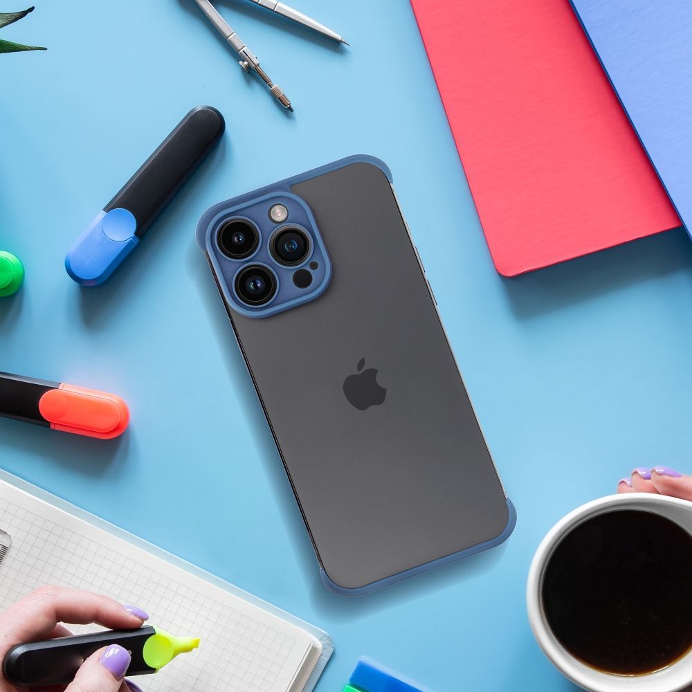 MINI BUMPERS case with camera island protection for IPHONE 15 Pro blue - Image 4