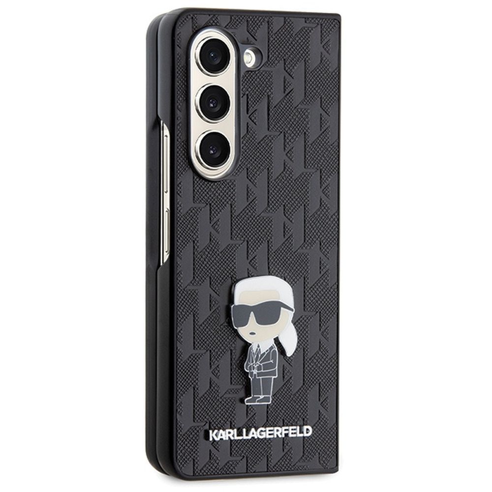 OKARL LAGERFELD case for SAMSUNG Z Fold 5 KLHCZFD5SAPKINPK (Saffiano Mono IK PIN) black - Image 5