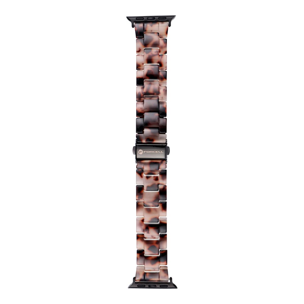 FORCELL F-DESIGN FA04 marble textured resin strap for APPLE Watch 38 / 40 / 41 mm brown - Image 2