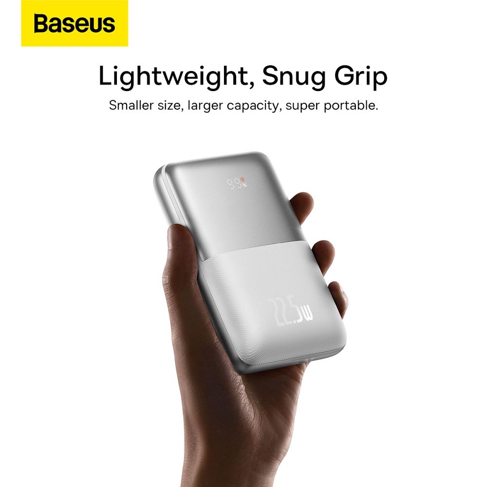 BASEUS powerbank 20 000 mAh + cable USB A to Type C PD QC3.0 3A 22,5W PPBD030002 white - Image 15
