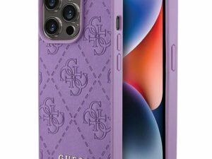 GUESS case for IPHONE 15 Pro GUHCP15LP4EPMU (Quilted 4G Classic) light purple