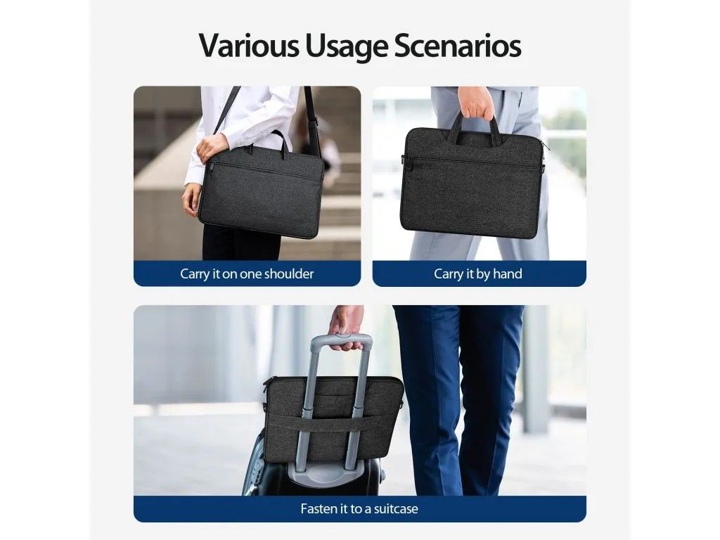 DUX DUCIS case LBJB for laptop 14-15,4" Shoulder Bag black - Image 6