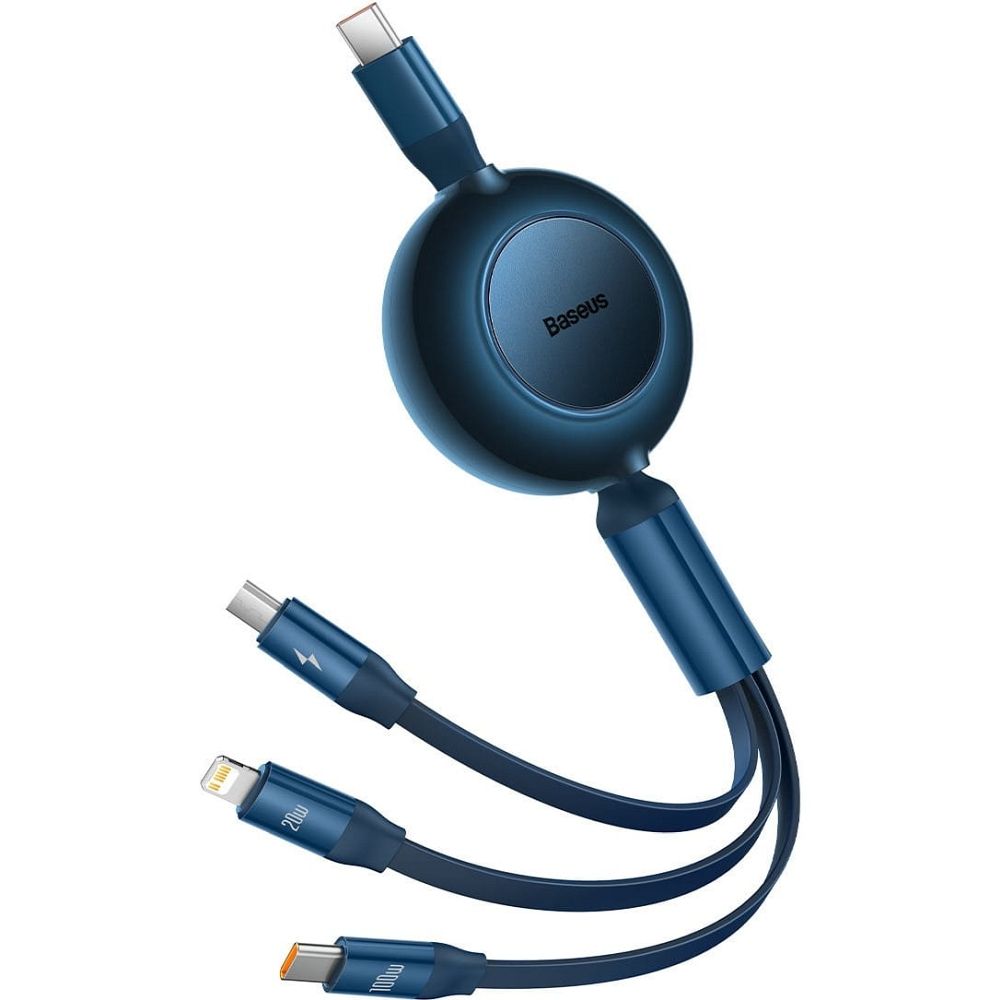 BASEUS cable 3in1 Type C to Micro USB / Lightning / Type C PD QC4.0 3,5A 100W CAMJ010203 1,1 blue - Image 2