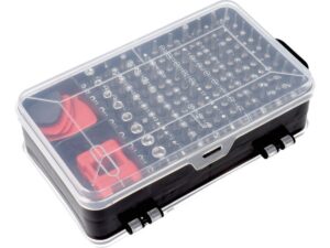 Set of service screwdrivers, bits 115-in-1 metal red