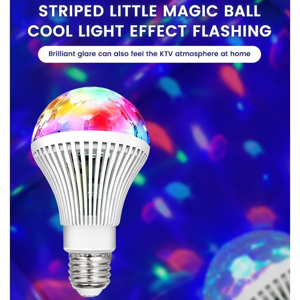 Disco LED bulb Mini Party light RGB rotating E27 LBCRL - Image 5