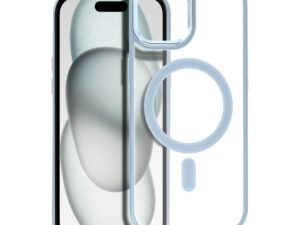 MATTE MAG COVER case compatible with MagSafe for IPHONE 15 blue