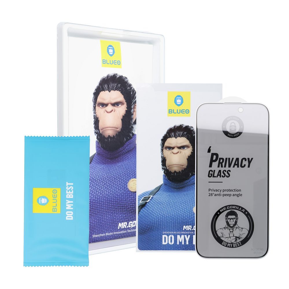 5D Mr. Monkey Glass - Apple iPhone XS Max/11 Pro Max black (Strong Privacy) - Image 3