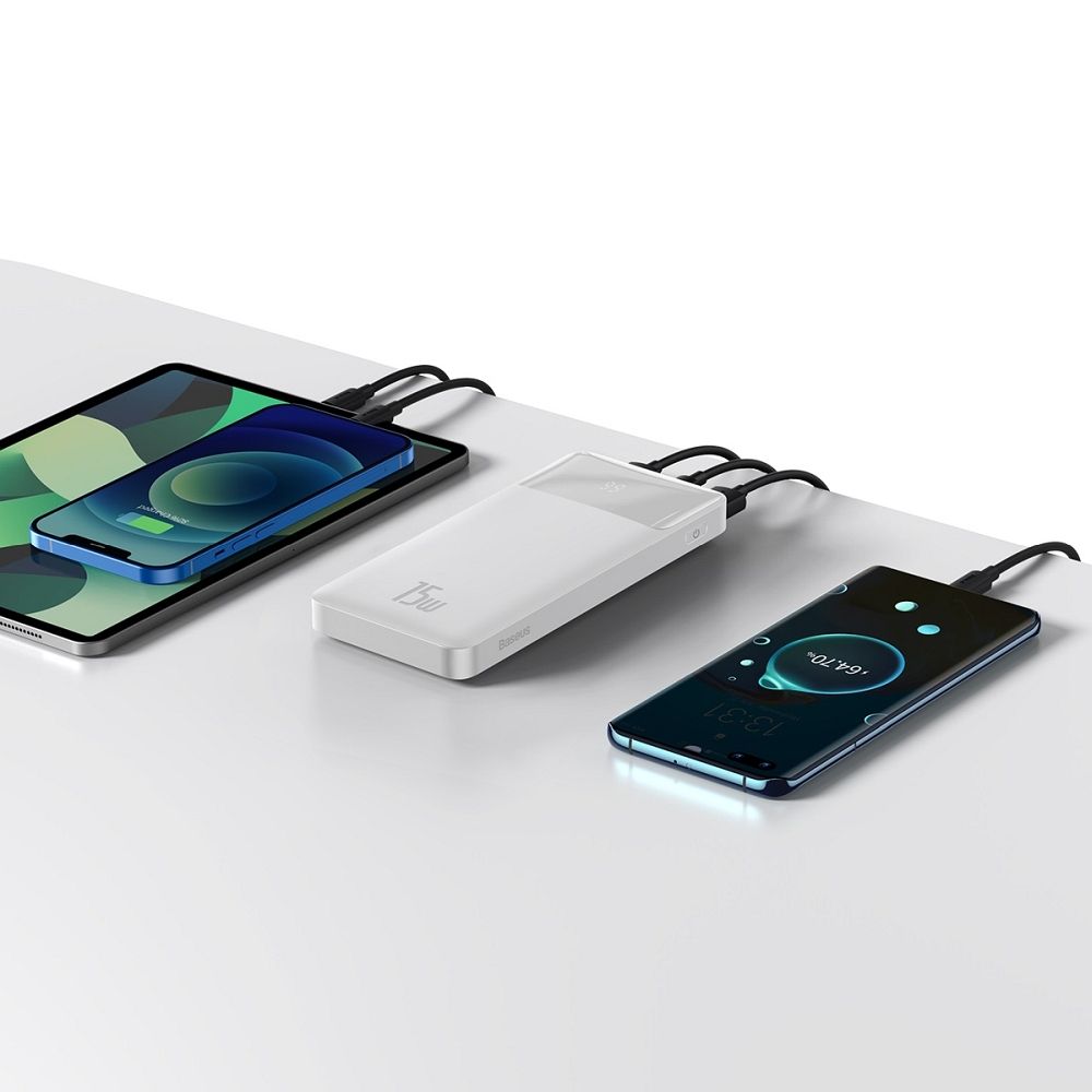 BASEUS powerbank 10 000 mAh + cable USB A do Micro USB PD QC3.0 3A 15W PPDML-I01 white - Image 6
