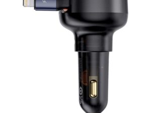 BASEUS car charger Type C + retractable cable Lightning PD3.0 QC4.0 3A 55W CCTXP-CC / C00057803111-00 black