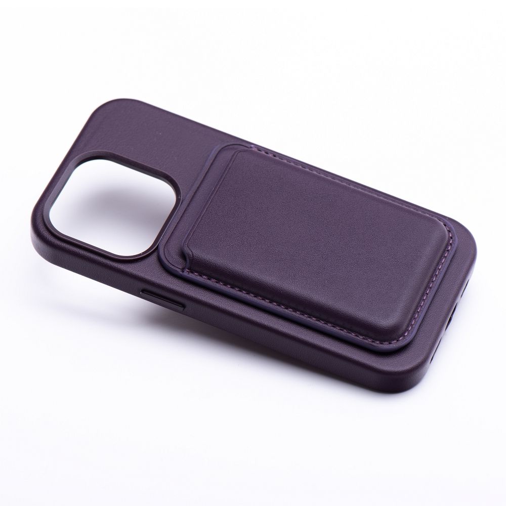 LEATHER MAG WALLET compatible with MagSafe dark violet - Image 7