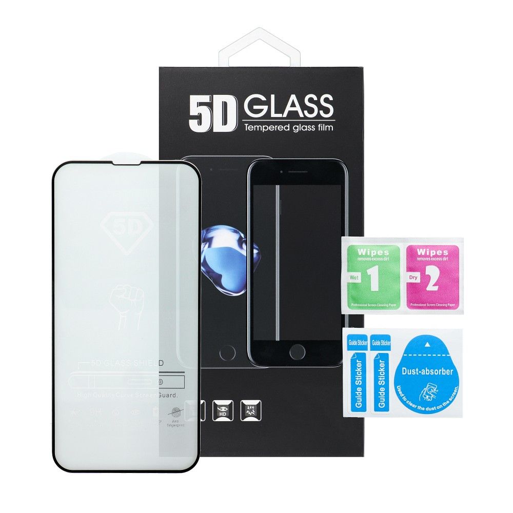 5D Full Glue Tempered Glass - for Samsung Galaxy A50/A50s black - Image 4