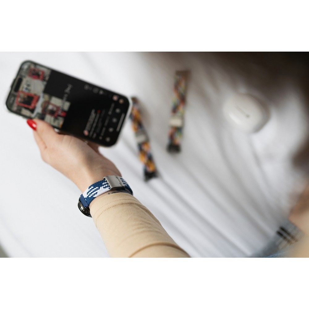FORCELL F-DESIGN FX5 strap for XIAOMI Mi Band 8 blue white - Image 3