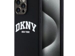 DKNY case for IPHONE 15 Pro Max compatible with MagSafe DKHMP15XSNYACH (DKNY HC MagSafe Silicone W/White Arch Logo) black