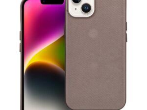 WOVEN MAG COVER case compatible with MagSafe for IPHONE 14 light brown