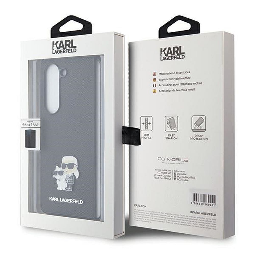 KARL LAGERFELD case for SAMSUNG Z Fold 5 KLHCZFD5SAKCNPK (Saffiano K&C PIN) black - Image 7