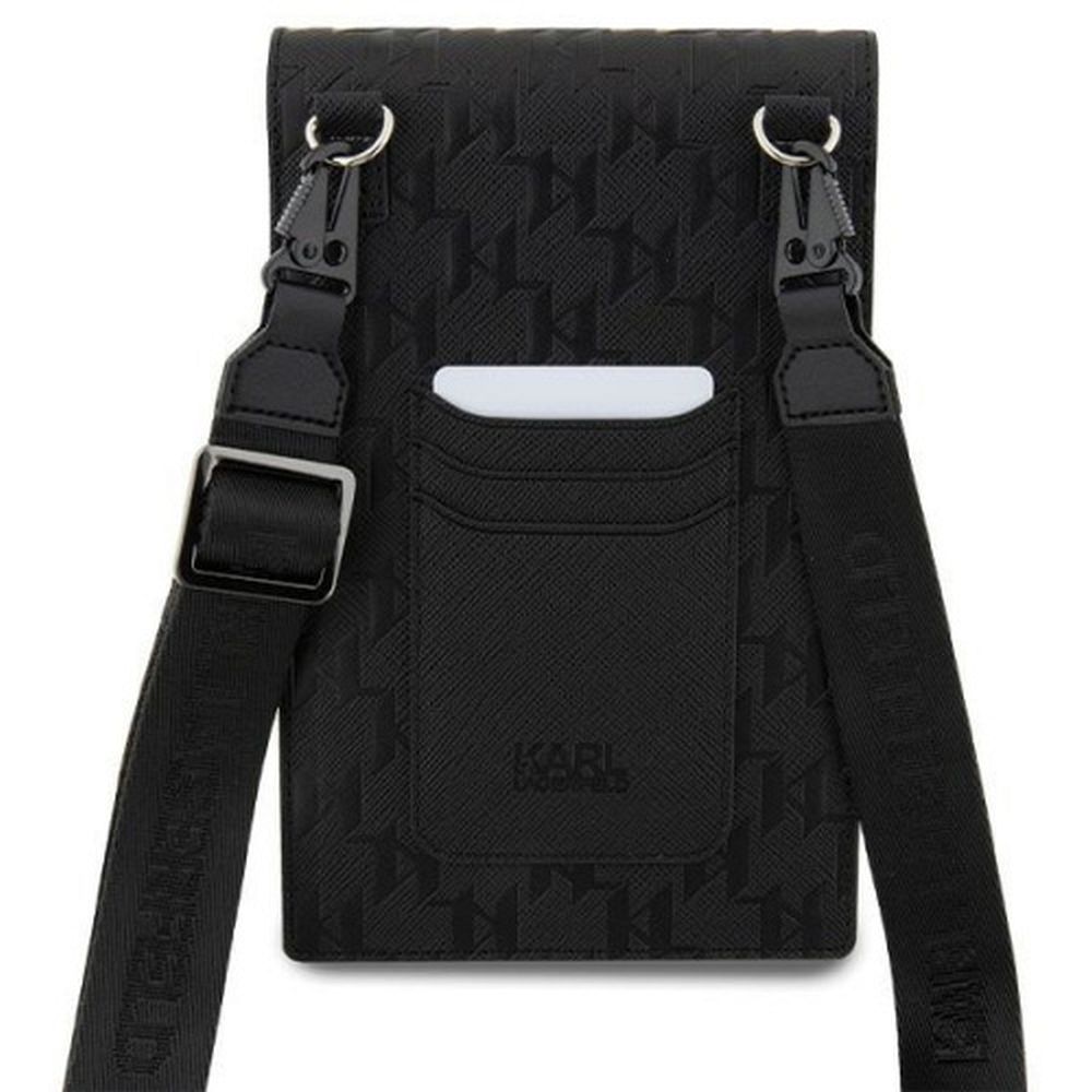 KARL LAGERFELD universal bag for mobile KLWBSAKHPKK (Saffiano Mono Ikonik) black - Image 5
