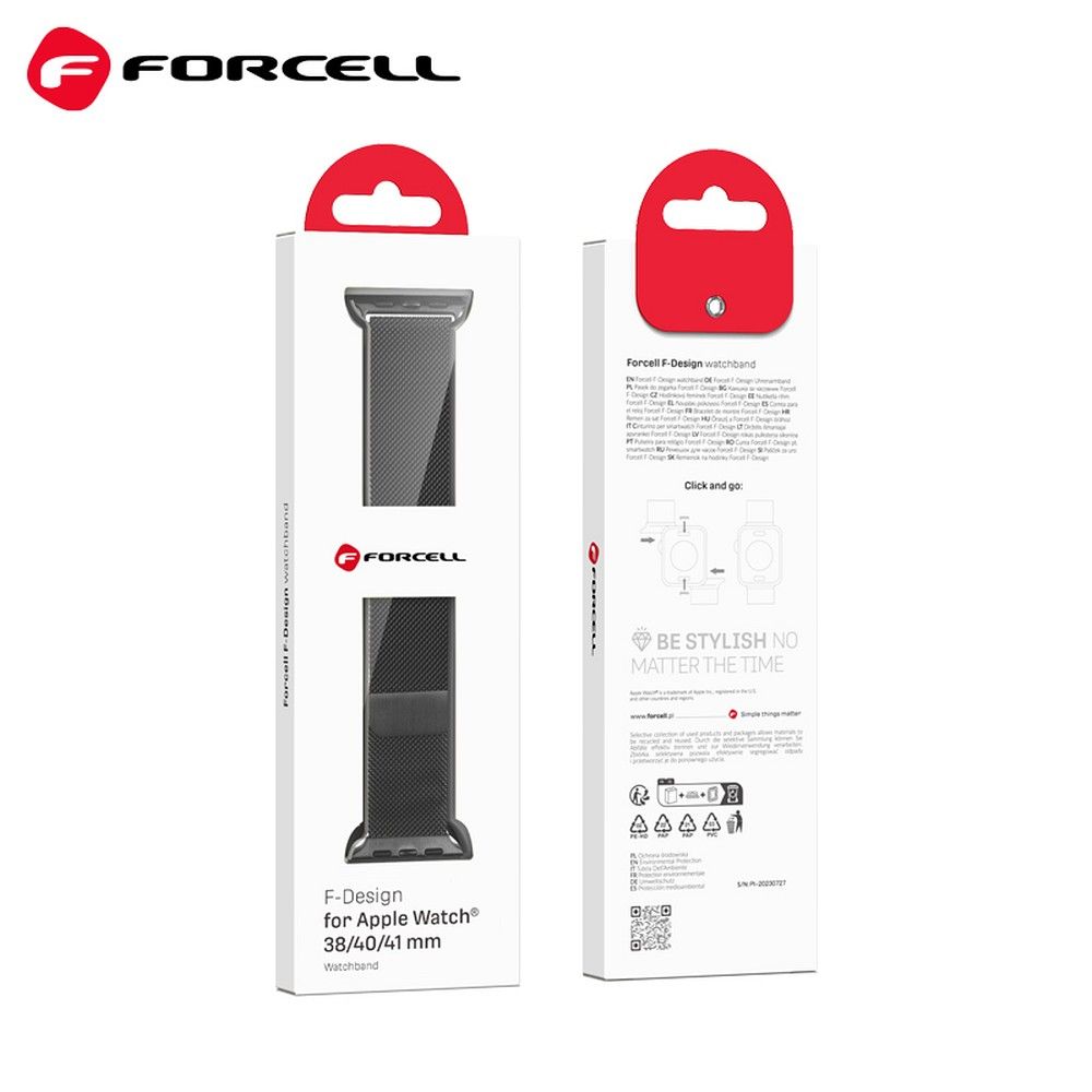 FORCELL F-DESIGN FA03 strap for APPLE Watch 42 / 44 / 45 / 49 mm black - Image 3