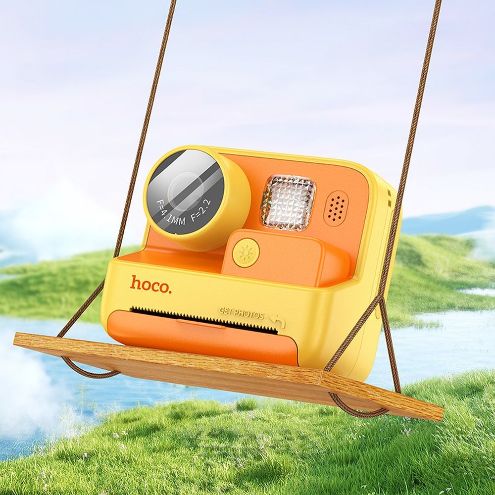 HOCO digital kids camera with printer DV200 yellow - Image 3