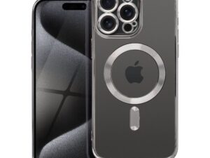 ELECTRO MAG COVER case compatible with MagSafe for IPHONE 15 Pro Max grey titanium