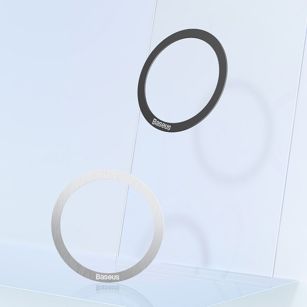 BASEUS universal round plate compatible with MagSafe PCCH000001 2 pcs black - Image 5