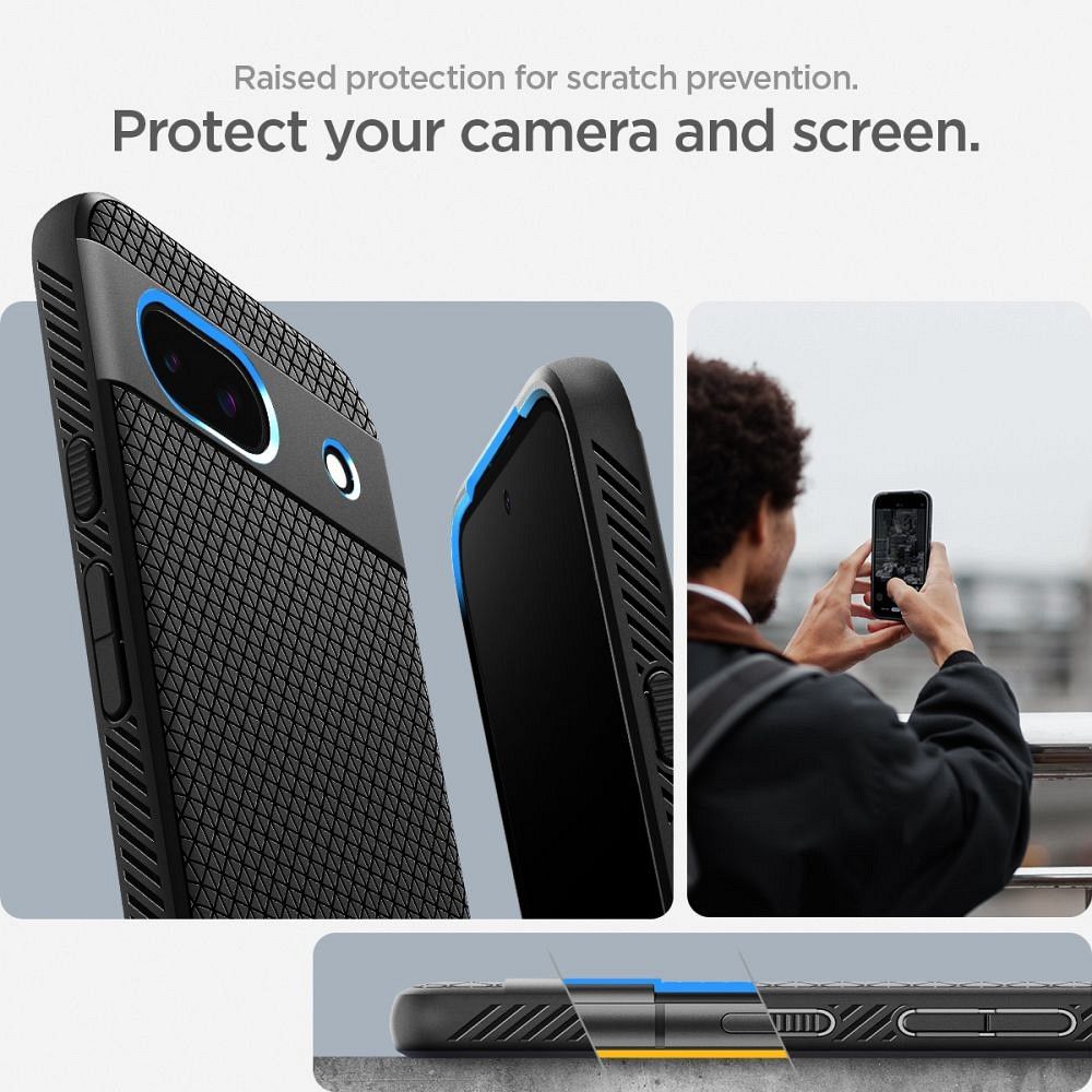SPIGEN case Liquid Air for GOOGLE PIXEL 8A matte black - Image 15