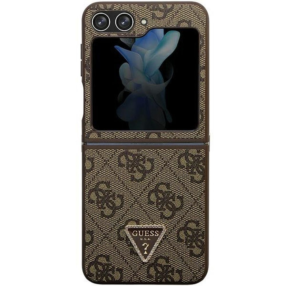GUESS case for SAMSUNG Flip 5 GUHCZF5P4TDPW for Samsung Flip 5 (4G Triangle Strass / brown) - Image 2
