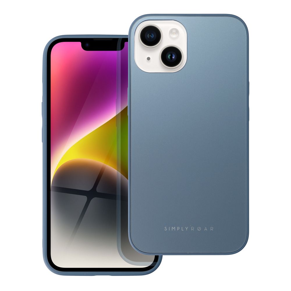 Roar Matte Glass Case - for iPhone 14 blue