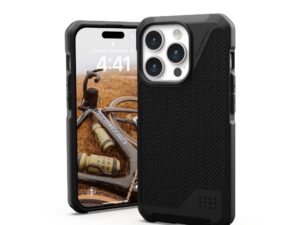 (UAG) Urban Armor Gear Metropolis LT case compatible with MagSafe for IPHONE 15 PRO kevlar black