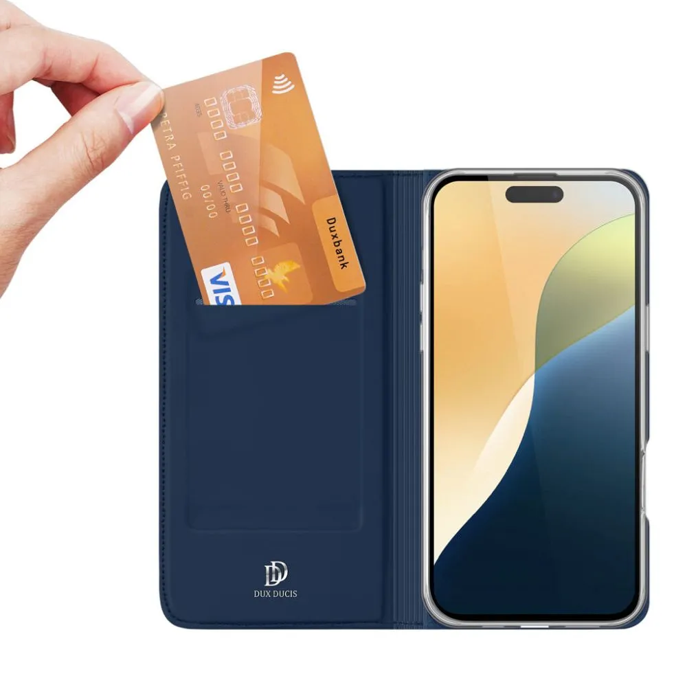 DUX DUCIS wallet case SKIN PRO for IPHONE 16 Plus blue - Image 2