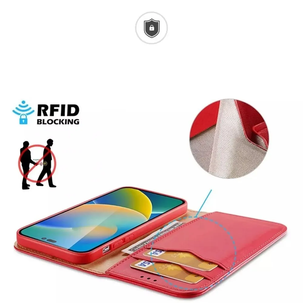DUX DUCIS wallet case HIVO for IPHONE 15 Pro red - Image 3