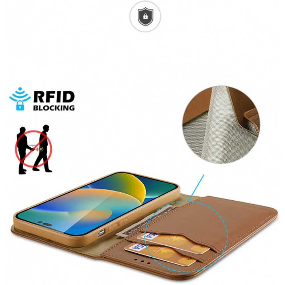 DUX DUCIS wallet case HIVO for IPHONE 15 Pro Max brown - Image 6