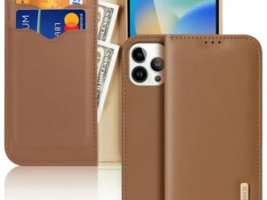 DUX DUCIS wallet case HIVO for IPHONE 15 Pro Max brown