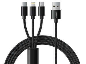 VEGER cable 3in1 USB A to Lightning / Type C / Micro USB  2A 12W V303 1,2 m black