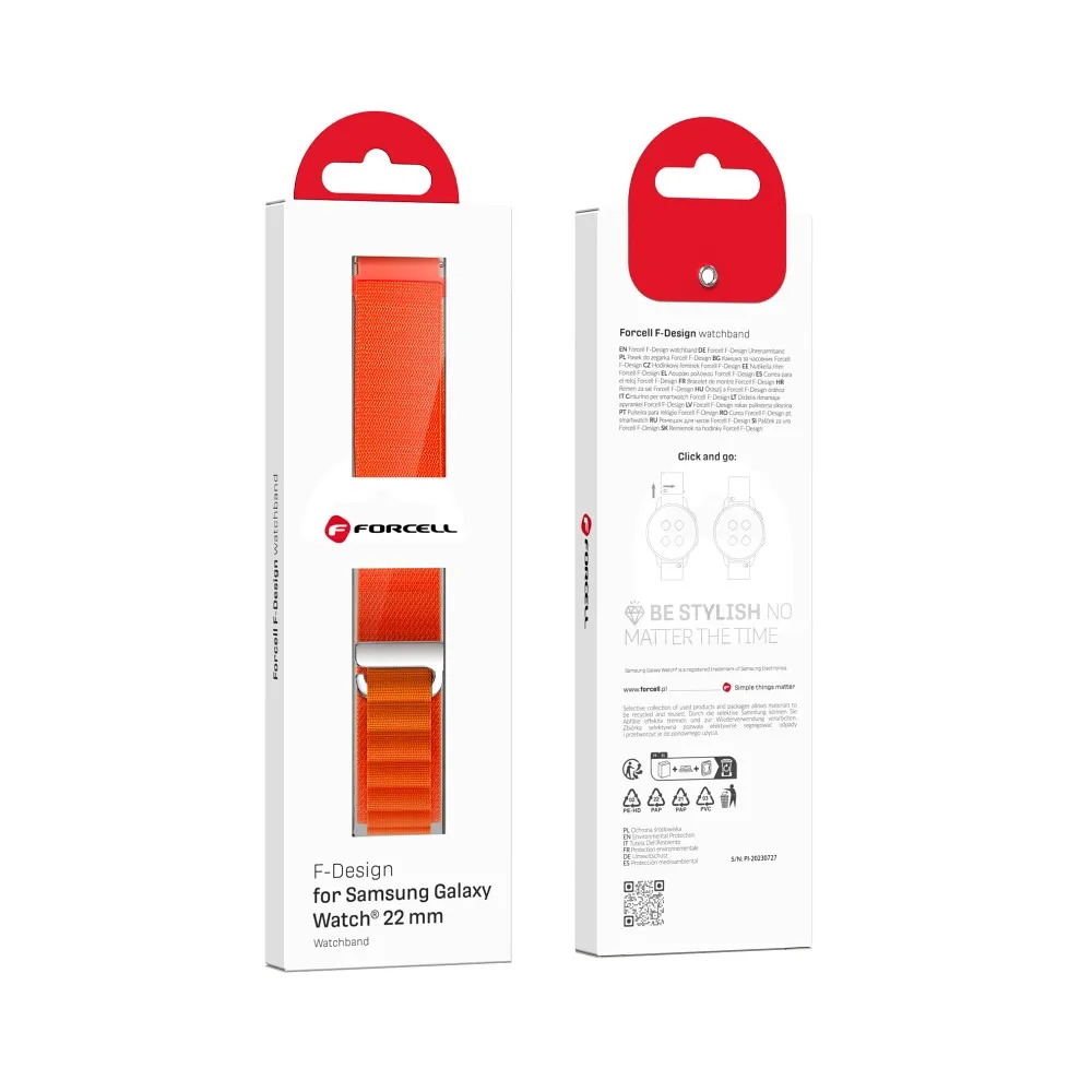 FORCELL F-DESIGN FS05 strap for SAMSUNG Watch 22 mm orange - Image 7