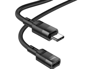 Hoco OTG USB-C–USB-C adapter, 3 A, 1,2 m, U107, fekete