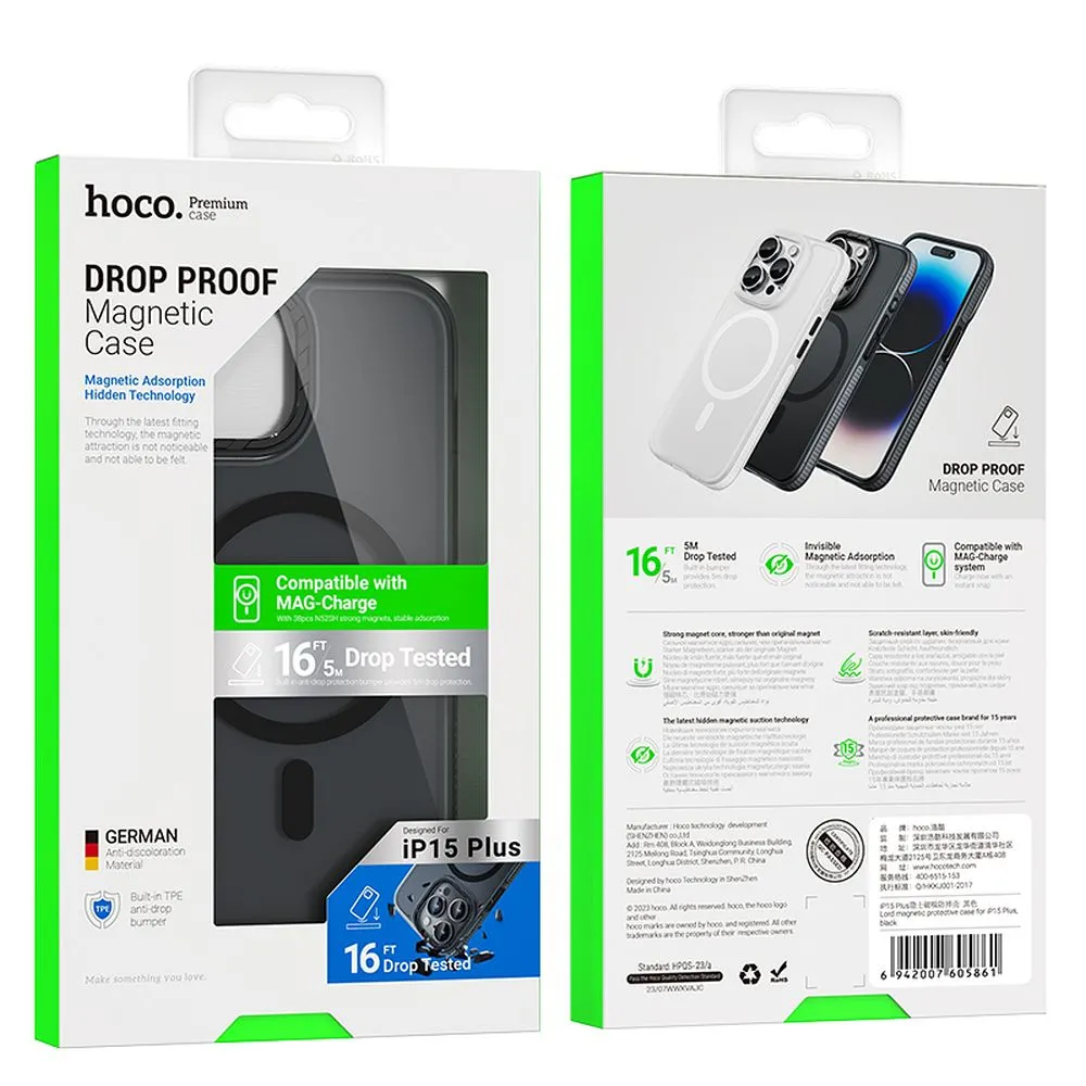 HOCO case compatible with MagSafe AS2 for IPHONE 15 Plus black - Image 6