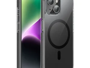HOCO case compatybile with MagSafe AS6 for IPHONE 15 Plus transparent black