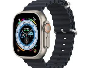 DUX DUCIS strap OCEAN WAVE silicone for Apple Watch 42 / 44 / 45 mm graphite