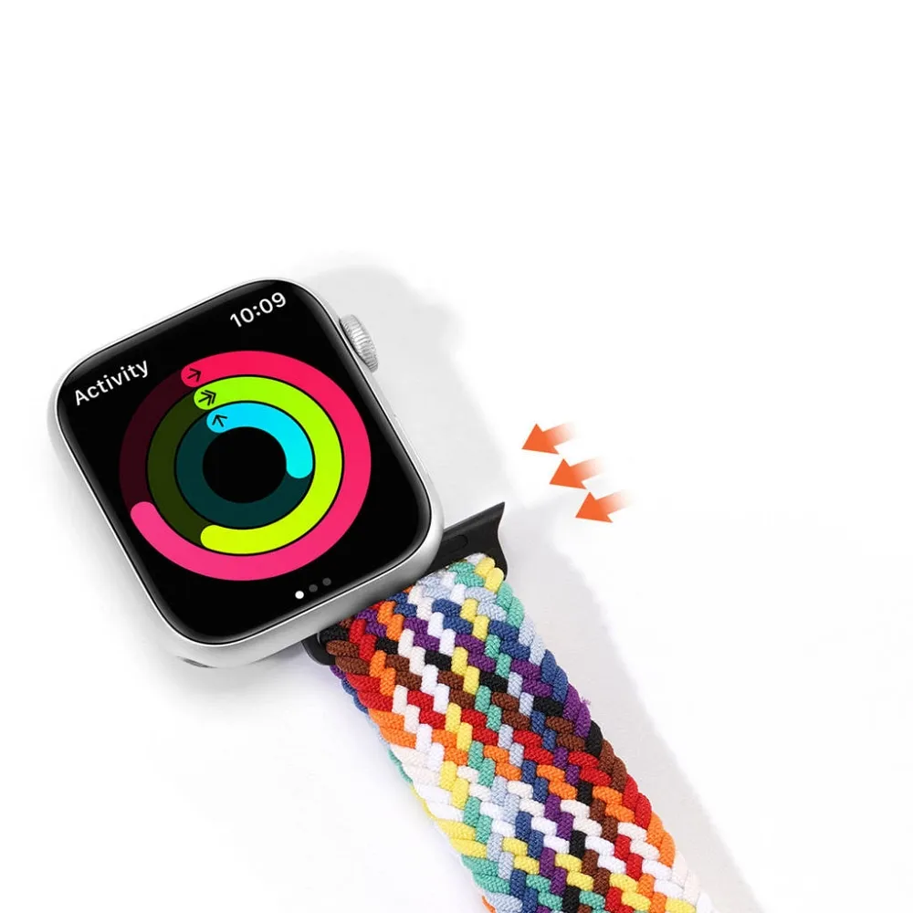 DUX DUCIS strap MIXTURE II stretchable braided for Apple Watch 38 / 40 / 41 mm black - Image 7