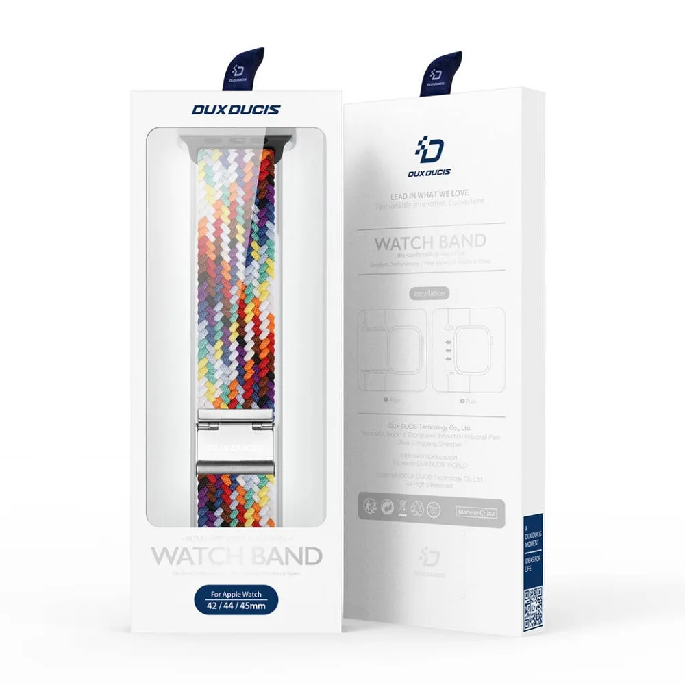 DUX DUCIS strap MIXTURE II stretchable braided for Apple Watch 42 / 44 / 45 mm rainbow - Image 10