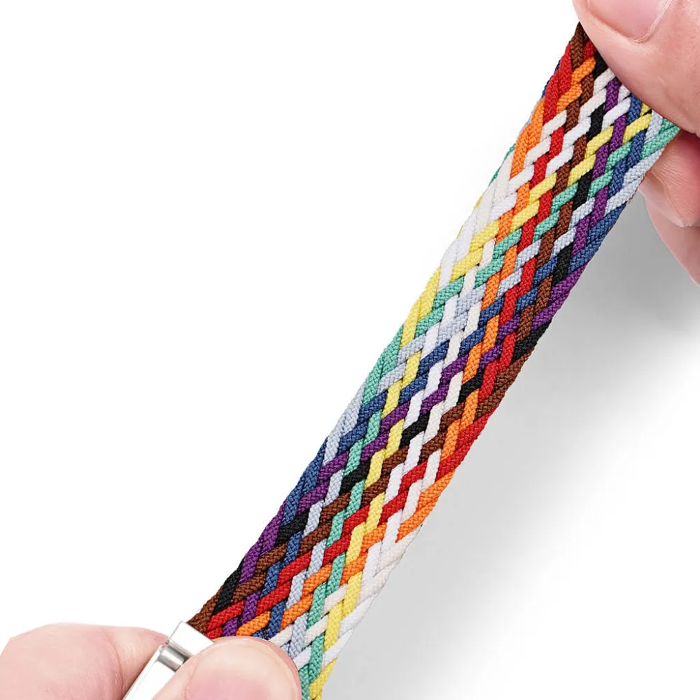 DUX DUCIS strap MIXTURE II stretchable braided for Apple Watch 42 / 44 / 45 mm rainbow - Image 4