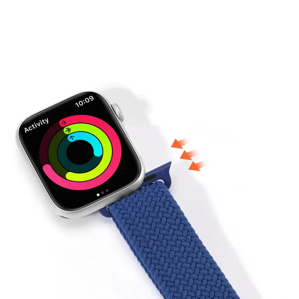 DUX DUCIS strap MIXTURE II stretchable braided for Apple Watch 42 / 44 / 45 mm blue - Image 6