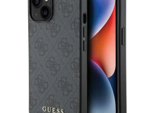 GUESS case for IPHONE 15 GUHCP15SG4GFGR (4G Metal Logo) grey