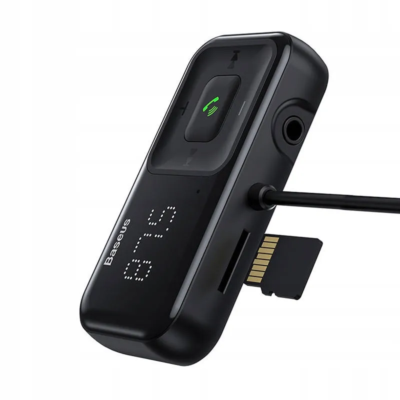 BASEUS car charger 2 x USB A + transmitter FM BT 3,1A S-16 CCMT000201 black - Image 3