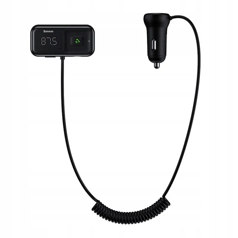 BASEUS car charger 2 x USB A + transmitter FM BT 3,1A S-16 CCMT000201 black