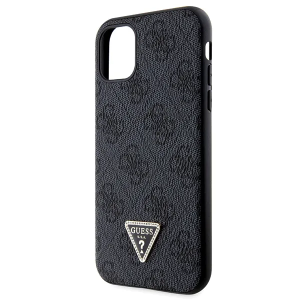 GUESS case for IPHONE 11 GUHCN61P4TDSCPK (Leather Metal Logo Strass Crossbody) black - Image 3