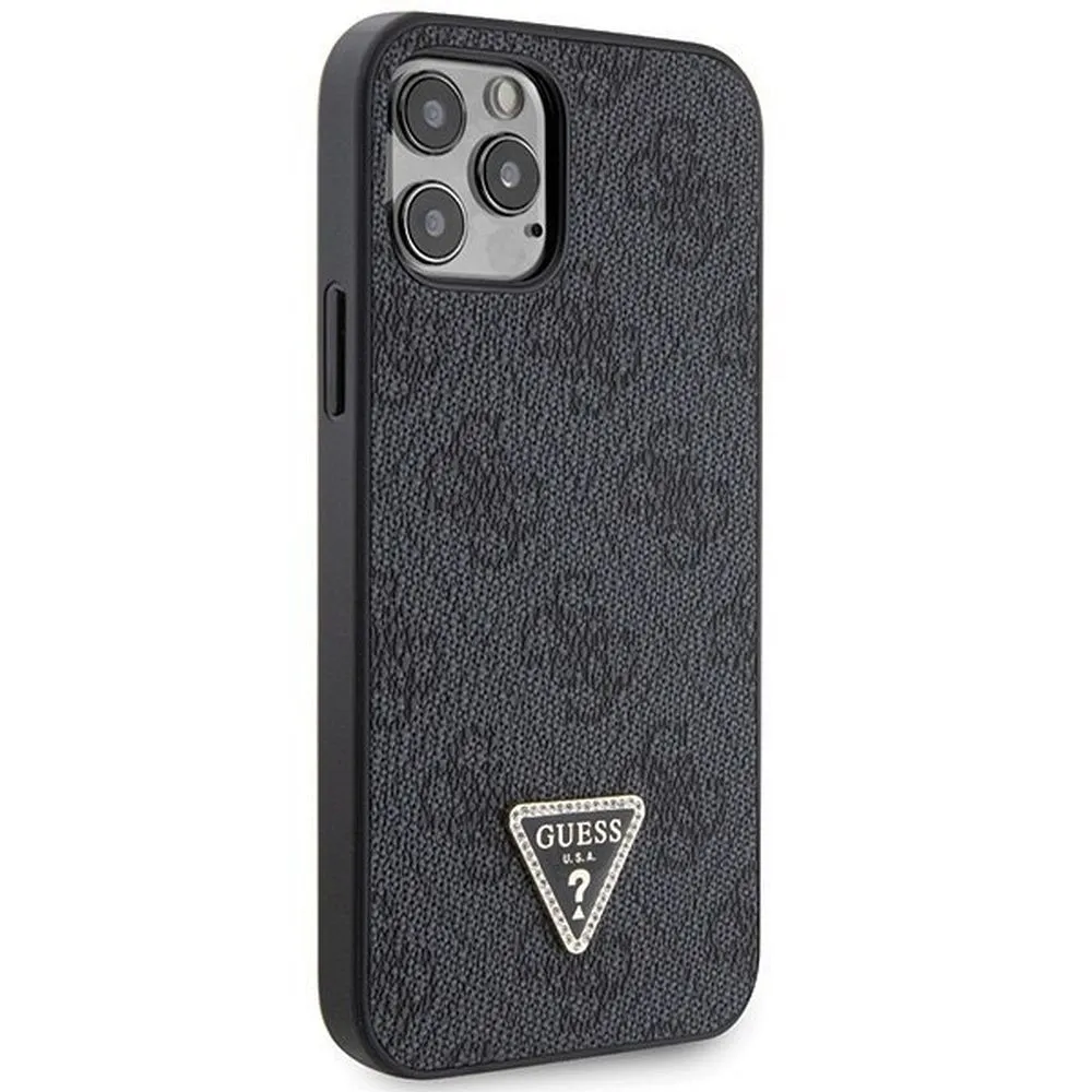 GUESS case for IPHONE 12 / 12 Pro GUHCP12MP4TDSCPK (Metal Logo Starss Crossbody) black - Image 4