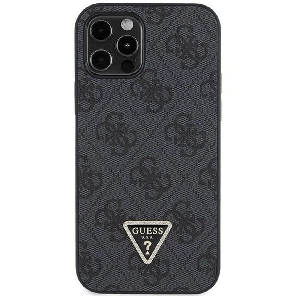 GUESS case for IPHONE 12 / 12 Pro GUHCP12MP4TDSCPK (Metal Logo Starss Crossbody) black - Image 3