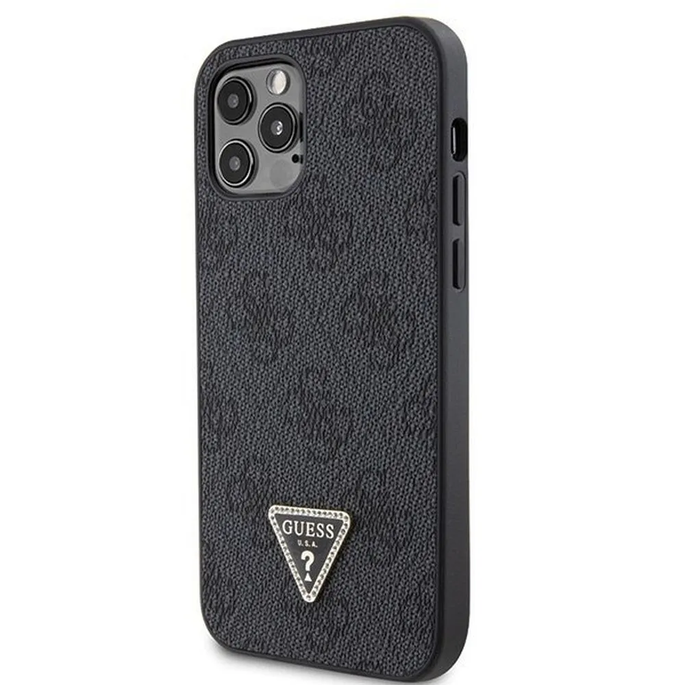 GUESS case for IPHONE 12 / 12 Pro GUHCP12MP4TDSCPK (Metal Logo Starss Crossbody) black - Image 2